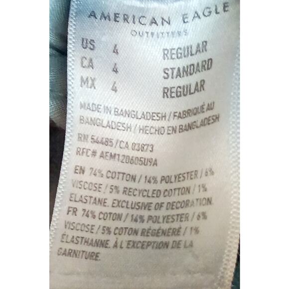 American Eagle Women 4 Regular Medium Wash "Mom Jean" Stretch Denim Jeans - Picture 8 of 8